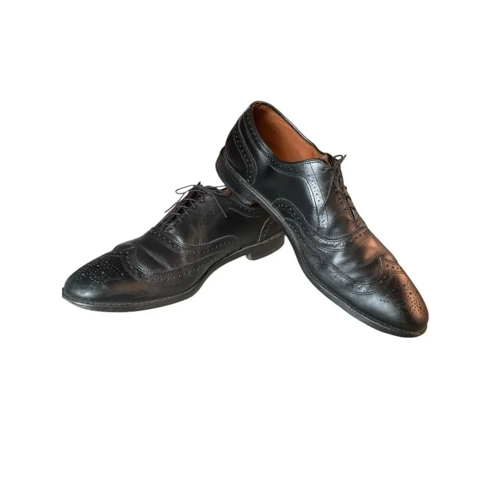 Allen Edmonds McAllister Wingtip Black Leather Oxford‎ Shoes Mens 15 B USA 691N